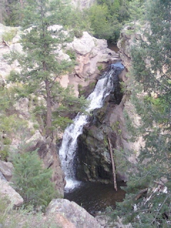 Jemez Falls waterfall in New Mexico