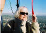 Aunt Liz in a hot air balloon at age 80
