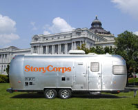 StoryCorp mobile recording booth