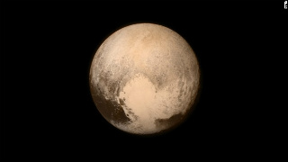 Planet Pluto in flyby