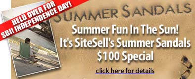 Site Build It Summer sandals special