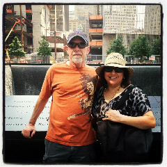 My wife and I at the 9-11 memorial for the World Trade Centers in 2012