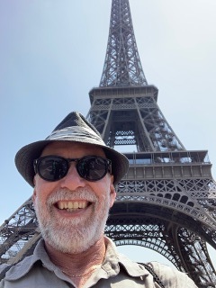 Tom at the Eiffel Tower